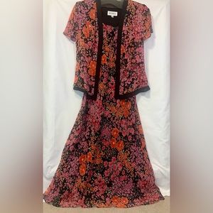 STUDIO-I floral dress with jacket. Size 6